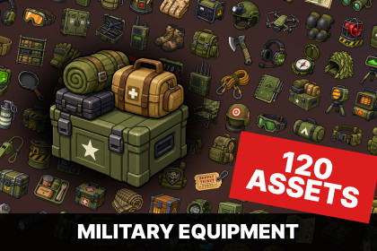 Military Tactical Survival Equipment Operations Icons Pack