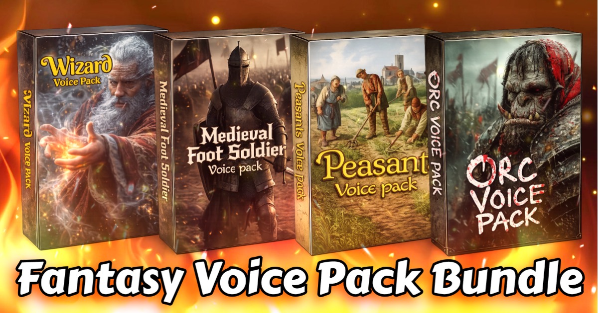 Sample Audio Script Fantasy Fantasy Voice Pack Bundle — 4 Packs, 2,600+ Voice Lines | Voices Sound ...