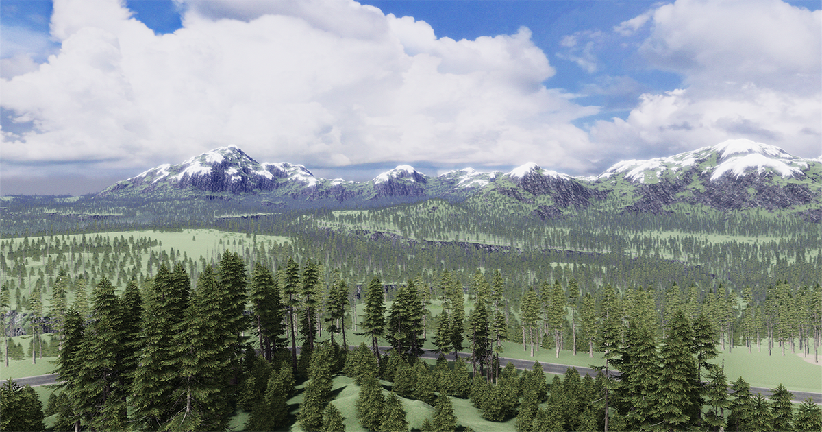 Mountains ,Coniferous Forests - Environment | 3D Vegetation | Unity ...