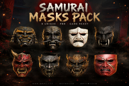 Samurai Masks – Oni & Warrior Collection Vol. 1