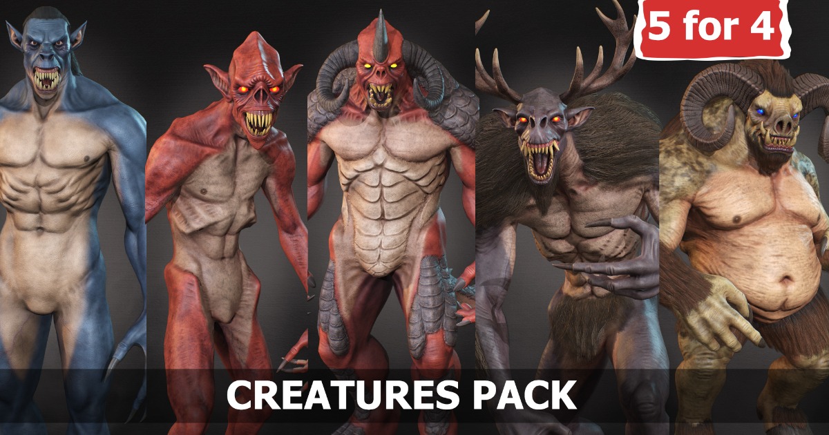 Unity Nightmare Creature Creatures Pack Collection | 3D Creatures | Unity Asset Store
