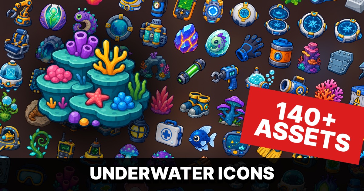 Underwater Array Icon Underwater Sci-Fi Ocean Exploration Submarine Deep Sea Icons Pack | 2D ...