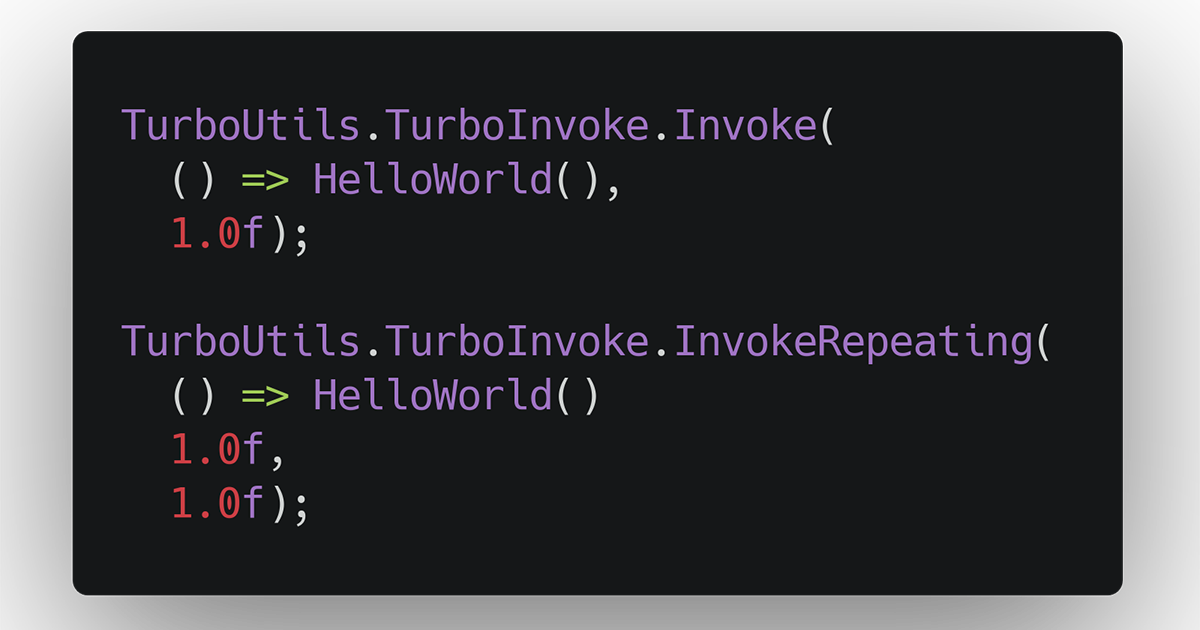 Turbo Invoke | Integration | Unity Asset Store