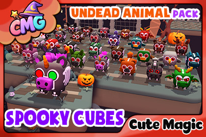 CuteMagic - Cube Animals Pack: Spooky Edition