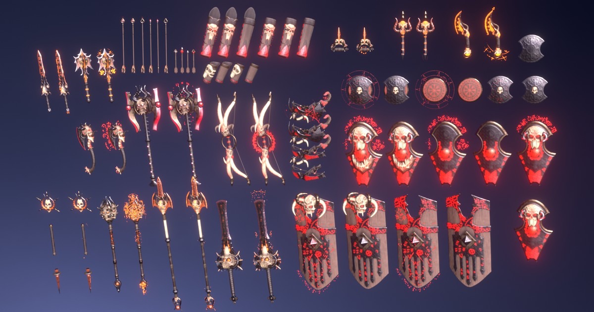 Demon weapon set | 3D Weapons | Unity Asset Store