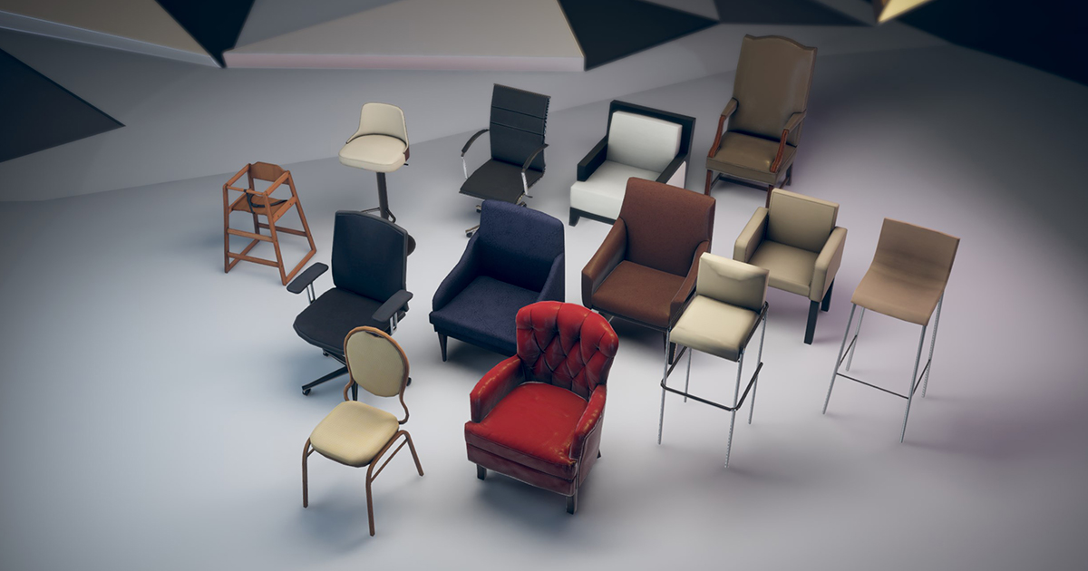 Chair Collection | 3D Interior | Unity Asset Store