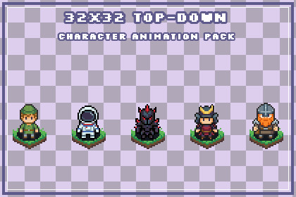 32x32 Top-Down Character Animation Pack