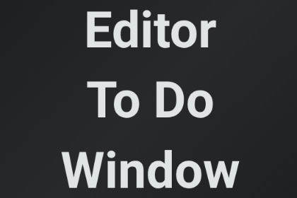 Editor To Do Window