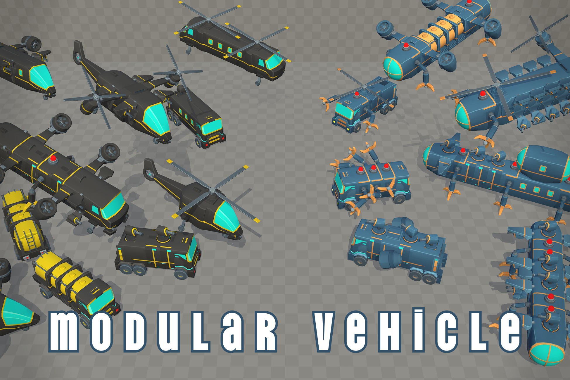 Low Poly Sci-Fi Modular Vehicle | 3D Vehicles | Unity Asset Store
