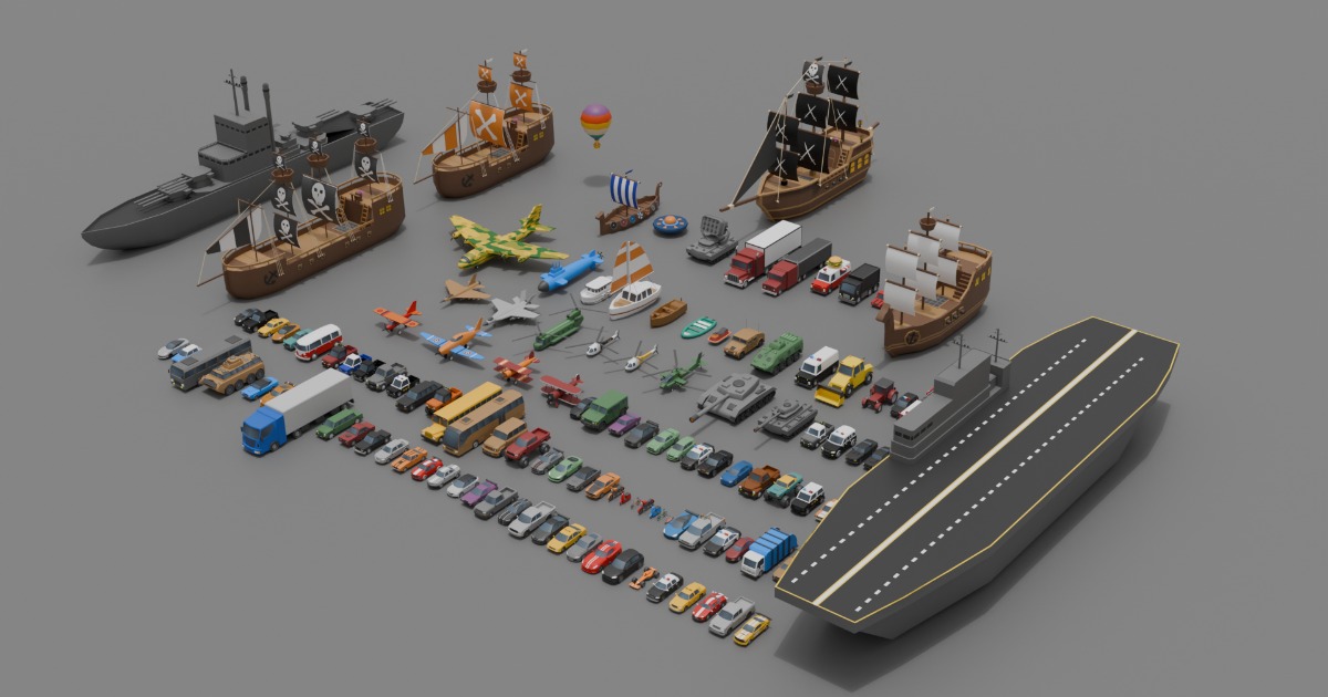 Unity Asset Vehicles Low Poly Vehicles Stylized Pack | 3D Vehicles | Unity Asset Store