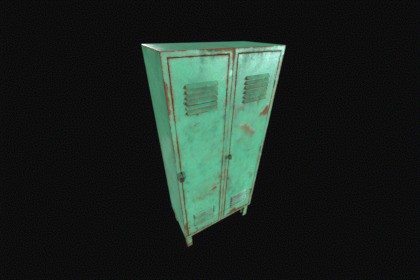 Lockers with padlock