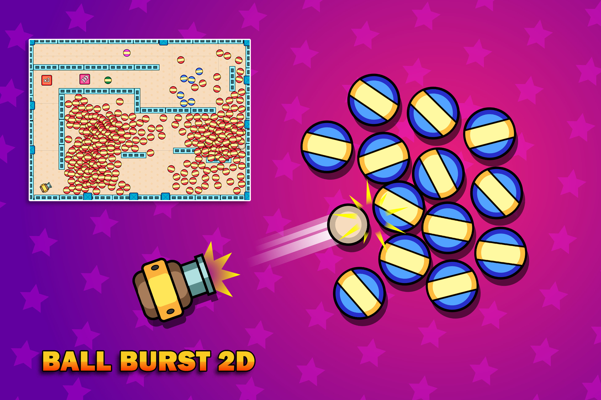 Ball Burst 2D - Free Game Template, image 1