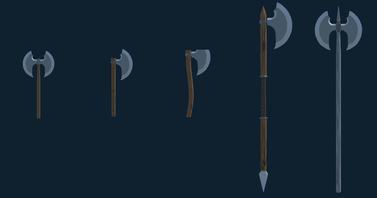 Game Weapon Simple Simple Weapon Package - LITE VERSION (Stylized, Hand-painted, Game ...