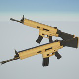 Assault Rifle stylized lowpoly gameready Low-poly 3D model