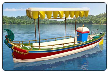 Daimler Marie Motor Boat - Museum Show Piece - Vintage Water Vehicle Low Poly