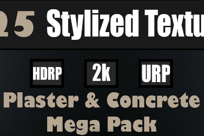 Stylized Plaster & Concrete Textures Mega Pack