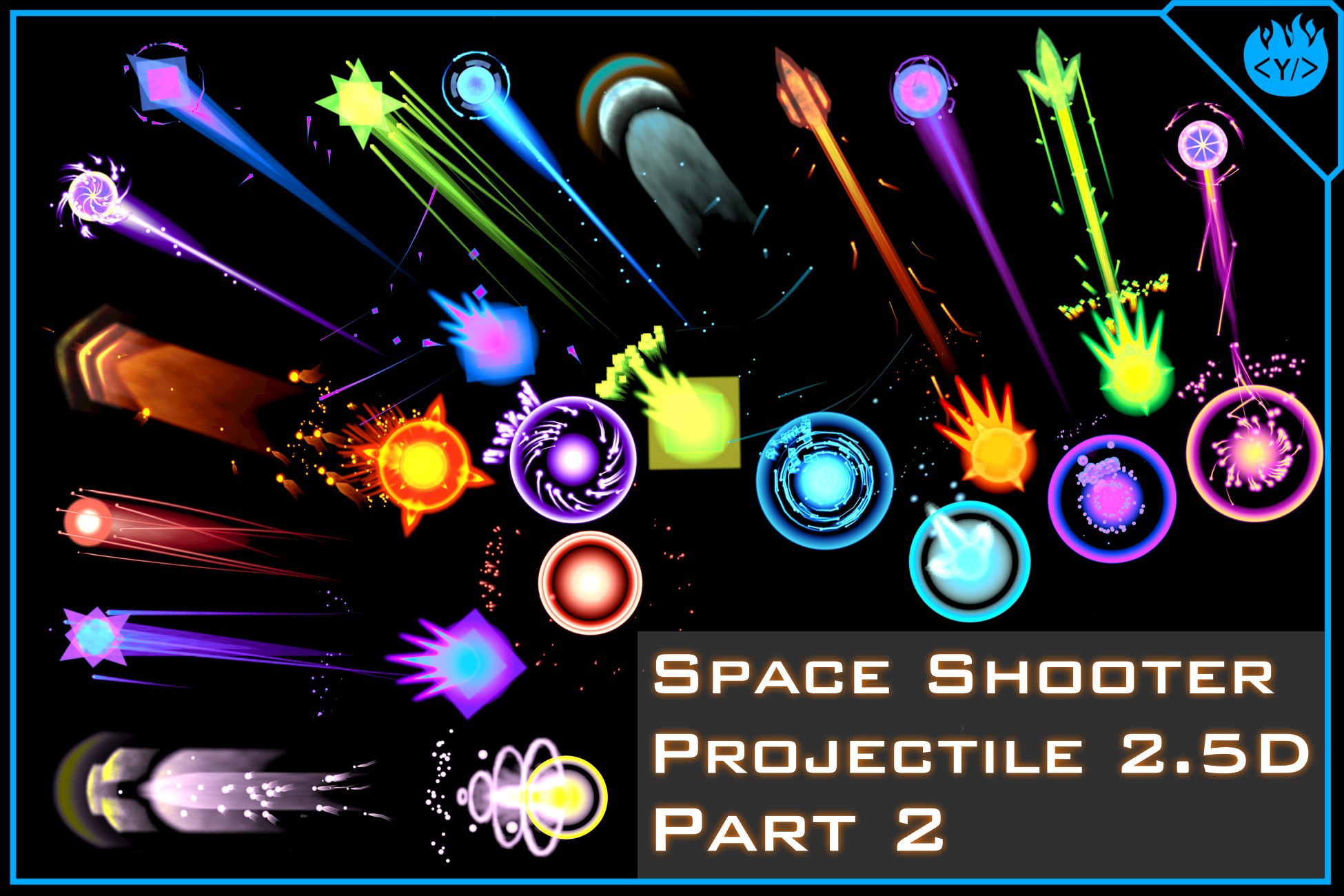 Space Shooter Projectile 2.5D Part 2 Package | VFX 粒子 | Unity Asset Store