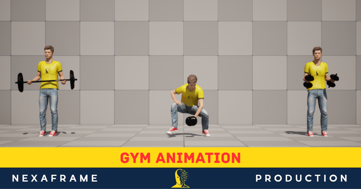 Gym Animation | 3D 애니메이션 | Unity Asset Store