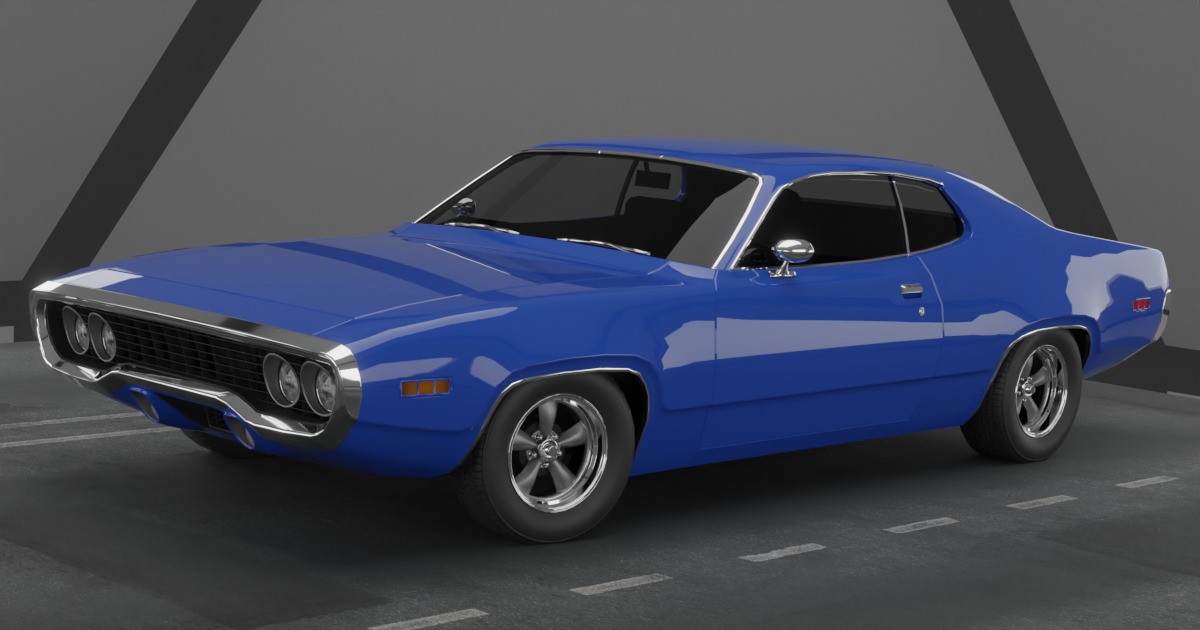 1970s Muscle Car #9 | 3D Land | Unity Asset Store