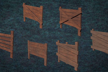 Barricades Defences Series Wall Wooden Line N1-6 G1