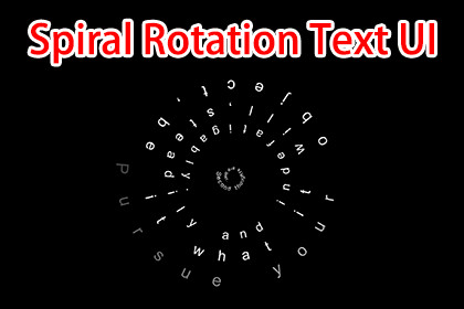 Spiral Rotation Text UI By maything
