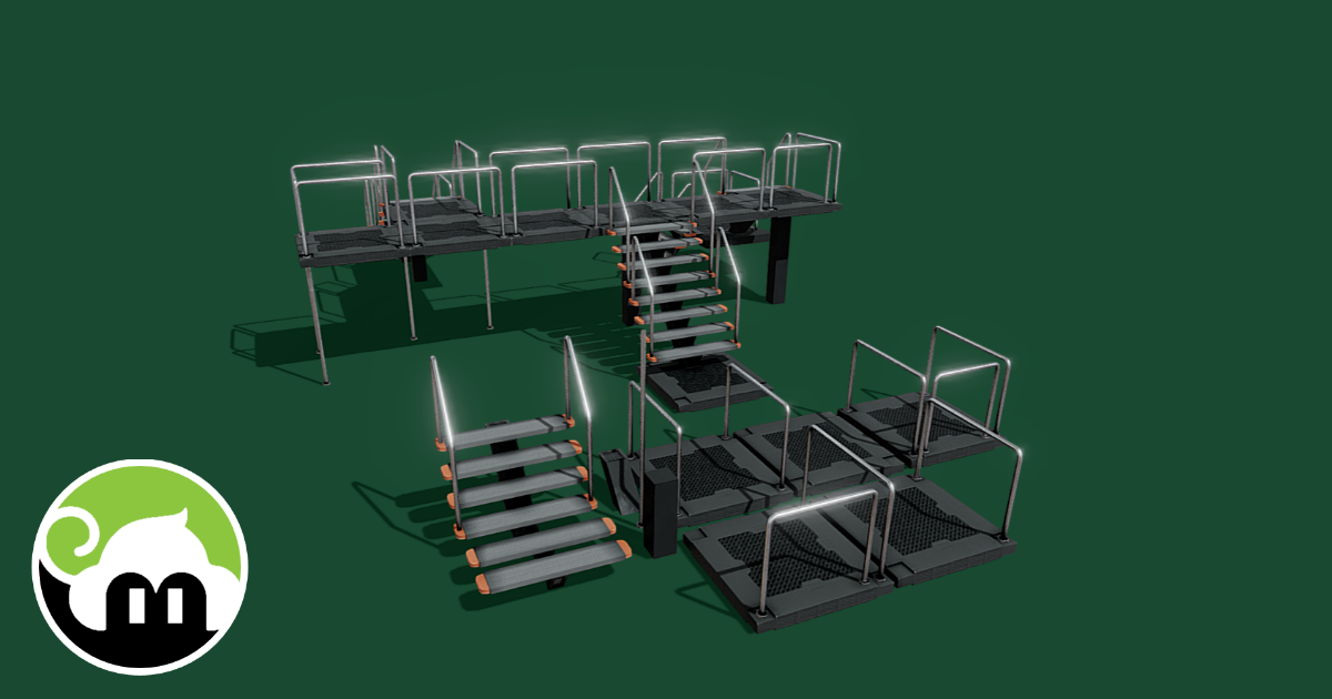 Platforms and Stairs Pack | 3D Industrial | Unity Asset Store