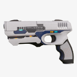 Sci-Fi Pistol 01 White URP HDRP Textures