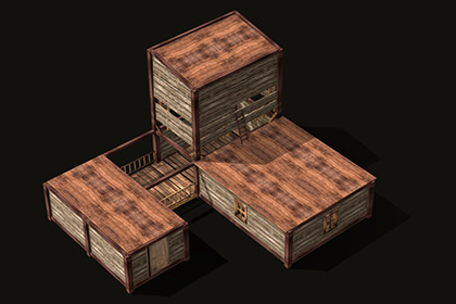 wooden house lowpoly 2