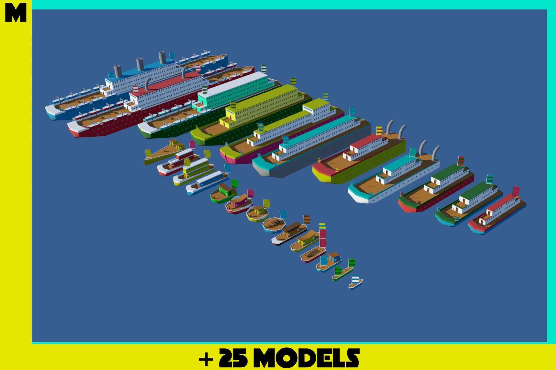 25 Boats And Ships | 3D Sea | Unity Asset Store