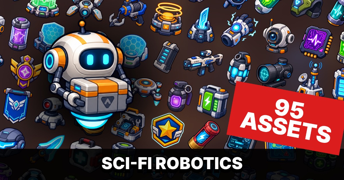 Sci-Fi Robotics Energy Mission Equipment Technology Icons Pack by Neprosto Assets