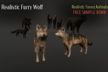 Realistic Furry Wolf