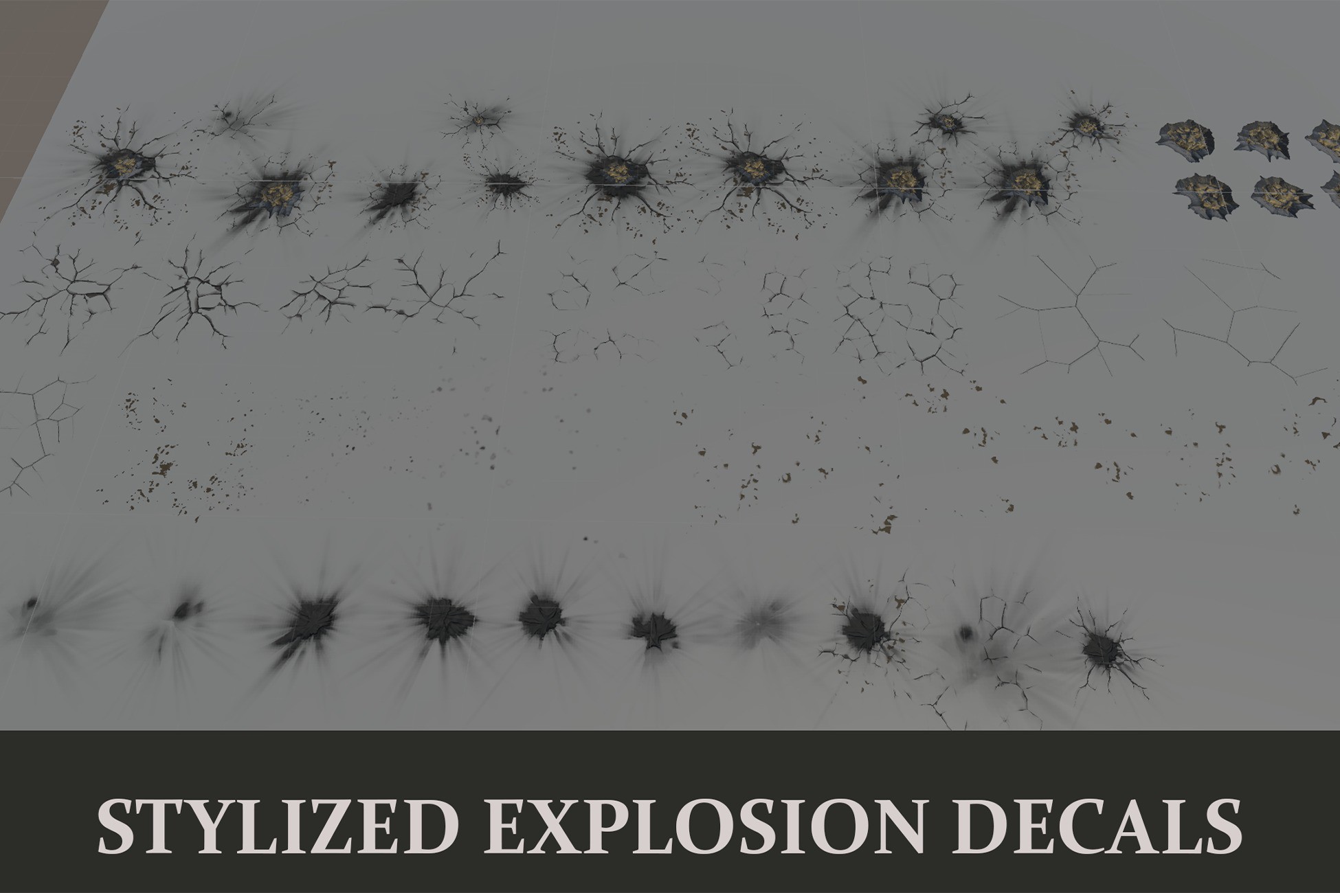 Stylized Explosion Decal Pack – 50 Prefabs by Toxic Studio