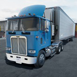 80s cabover with refrigerated trailer