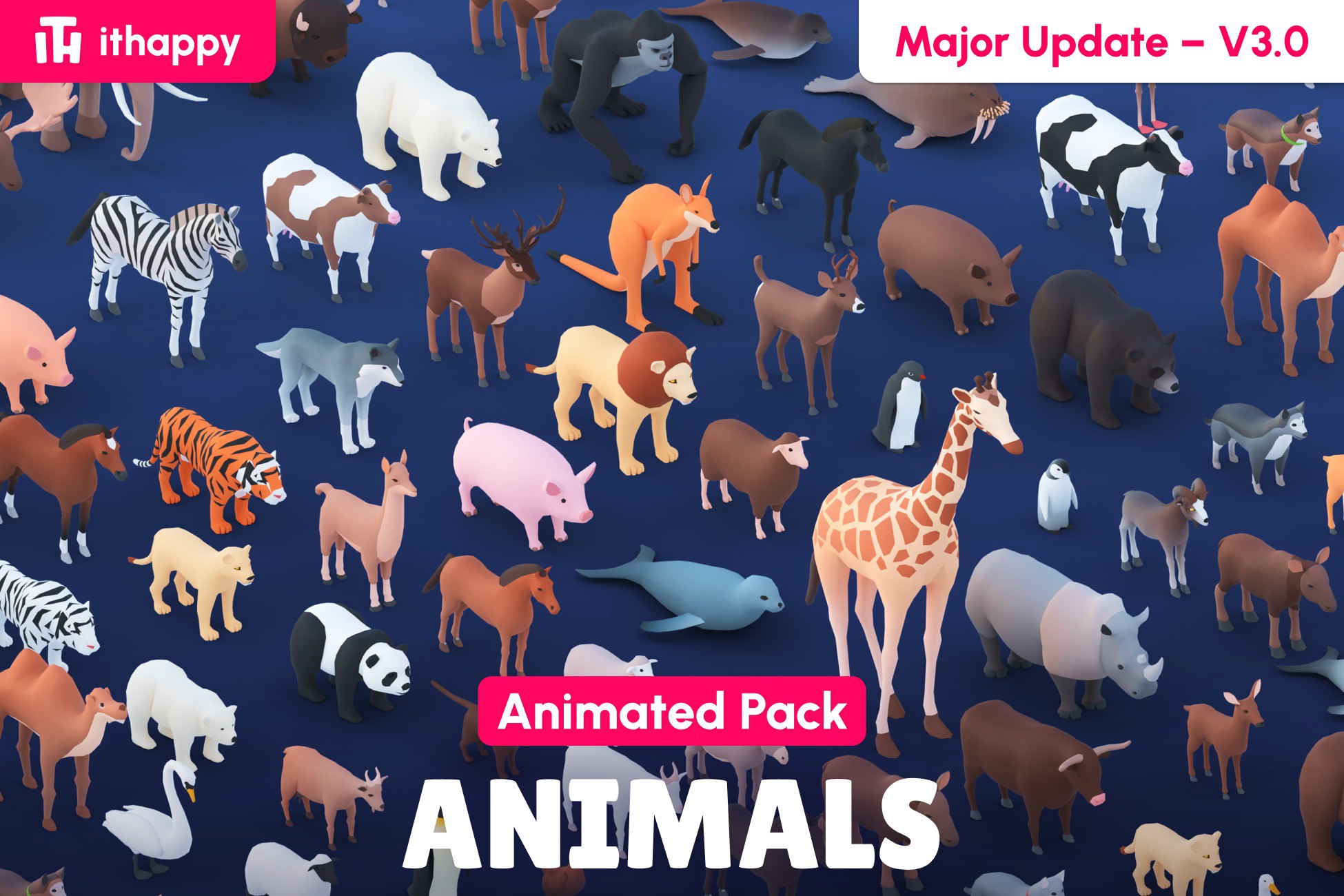 Animals - Low Poly 3D Models Pack