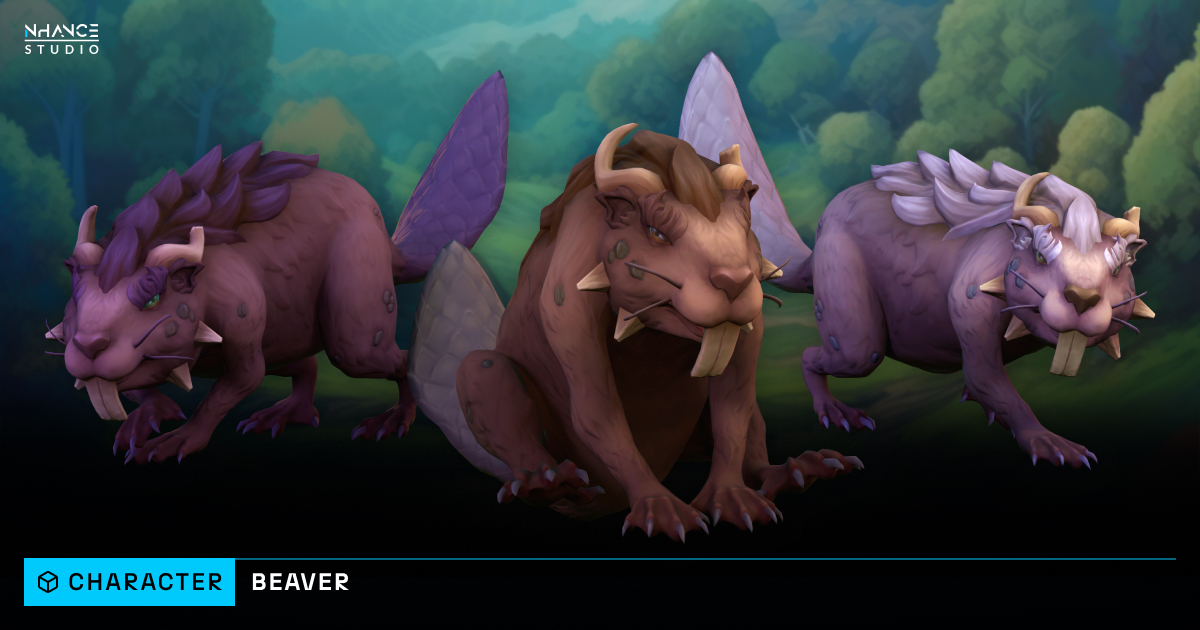 Beavers Unity Stylized Beaver Animal | 3D Animals | Unity Asset Store
