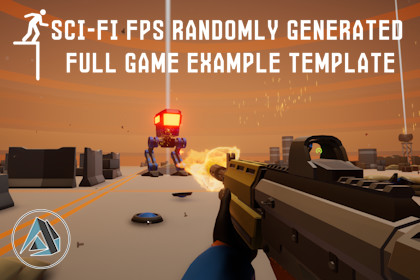 Sci-fi FPS Randomly Generated Full Game Example Template