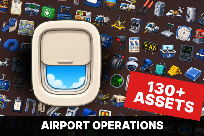 Airport Operations Airline Management Ground Services Aviation Icons Pack