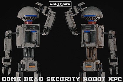 Dome‑Head Security Robot NPC
