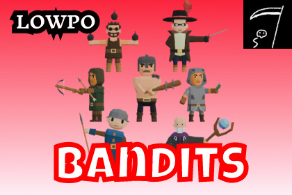 LOWPO: Bandits - Stylized Low Poly Characters