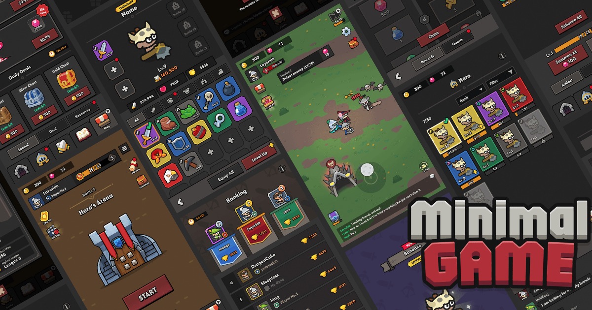 GUI Pro - Minimal Game Dark | 2D GUI | Unity Asset Store