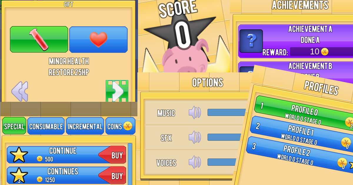 Menu Starter Kit for Mobile and Desktop | GUI Tools | Unity Asset Store