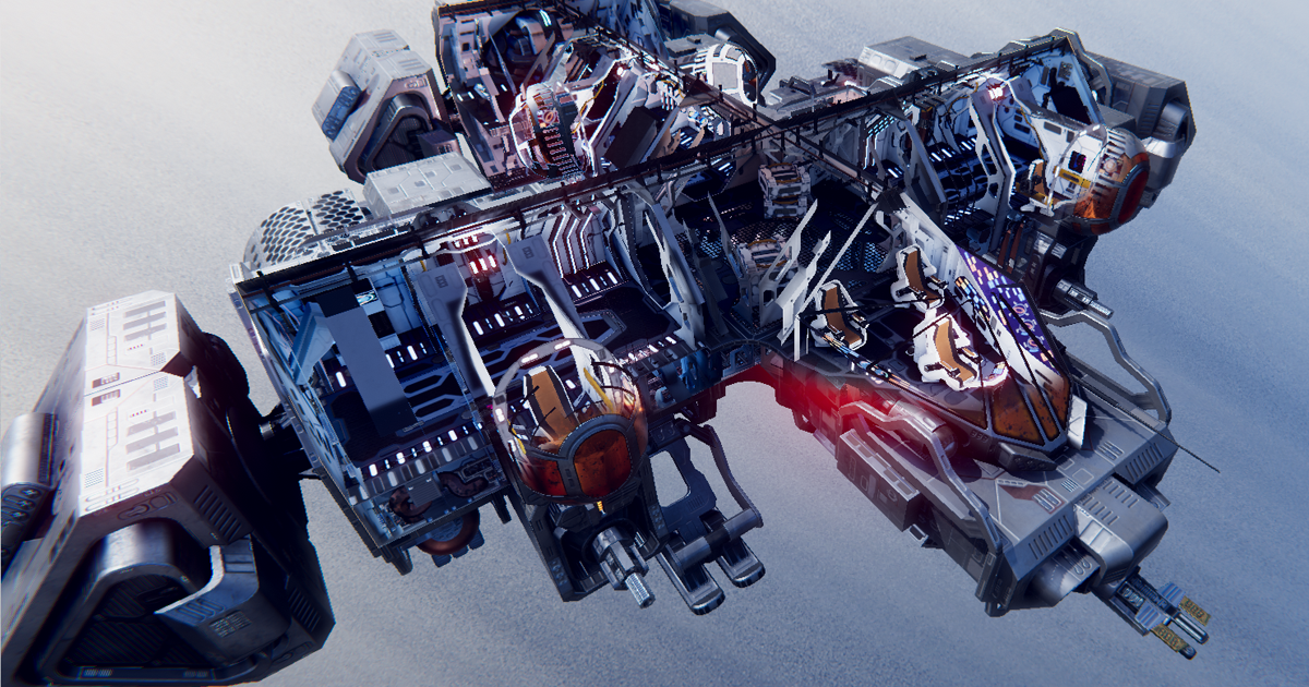 Unity Inside Shuttle Sci-Fi Heavy Station Set SHUTTLE-3 | 3D Space | Unity Asset Store
