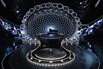 Black Diamond Concert Arena Stage Venue - Modular 3d Scene with Props