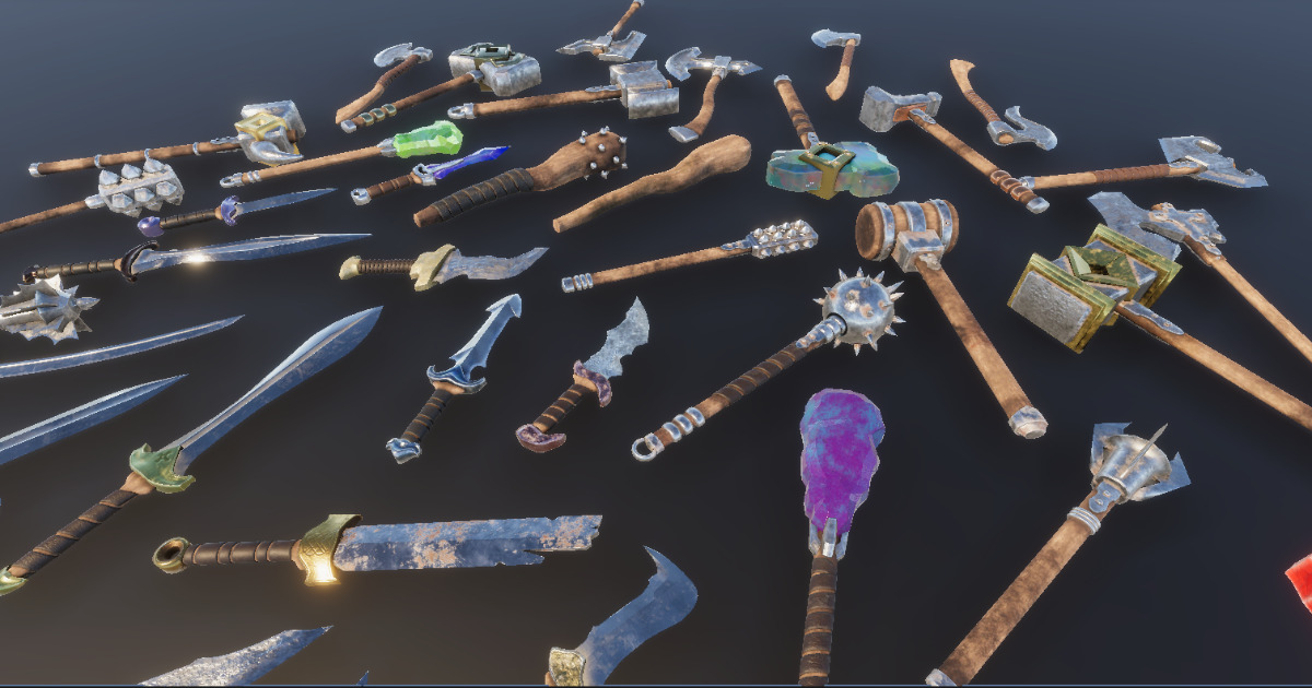 RPG Melee Weapons KIT | 3D Weapons | Unity Asset Store