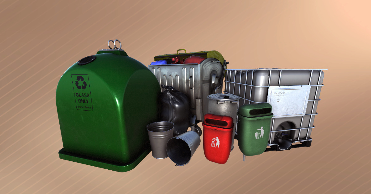 Container Set 3D Props Unity Asset Store