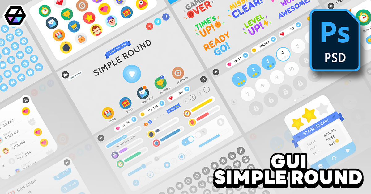 Round Gui GUI - Simple Round | 2D GUI | Unity Asset Store