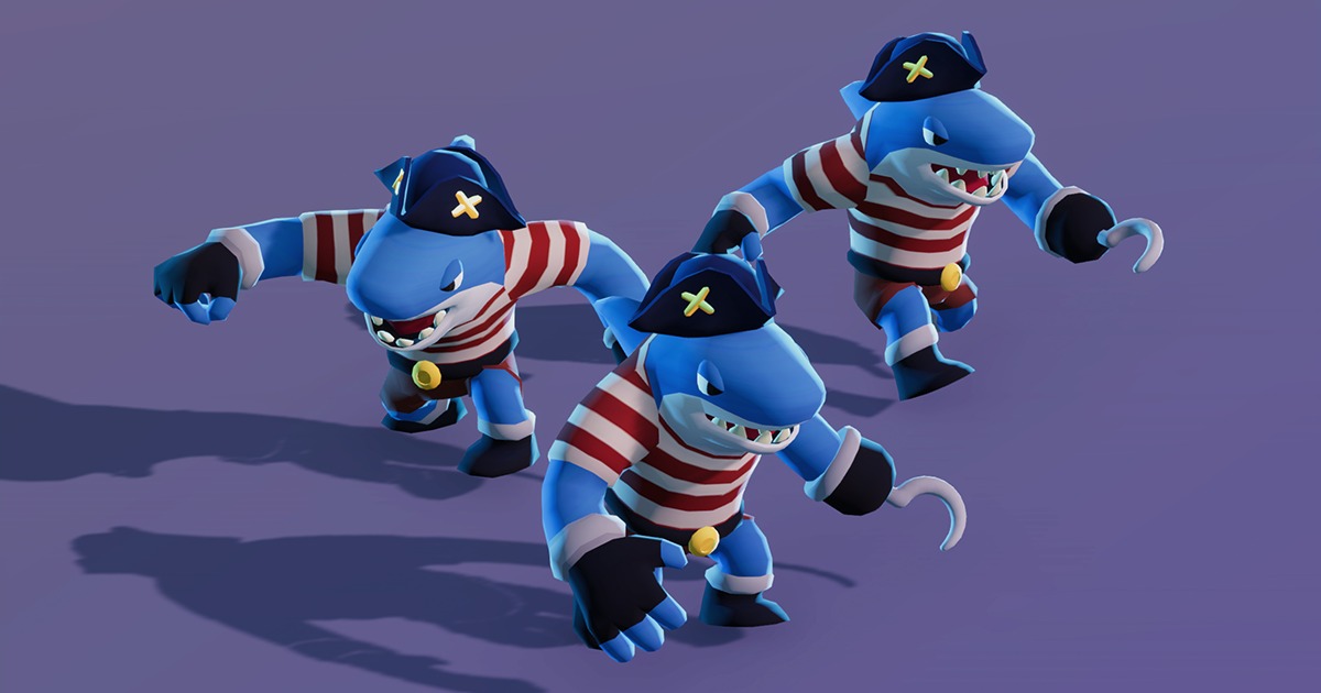 Shark Pirate Humanoid Cute Series | Characters | Unity Asset Store