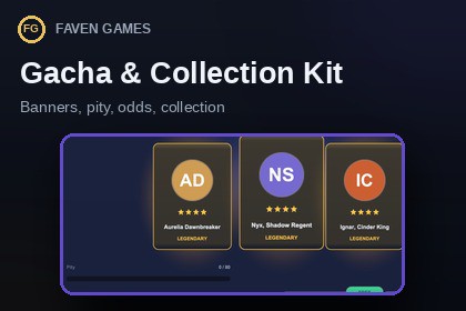 Gacha & Collection Kit: Banners, Pity & Hero Collect