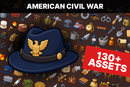 Civil War Cavalry Artillery Camp Supplies Frontier Icons Pack