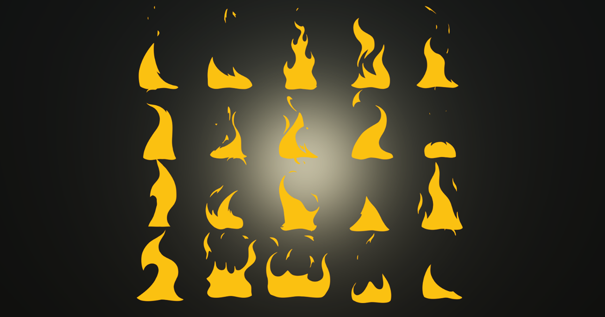 2d Cartoon Fire Effects Sprite Sheet Loop Animations | 2D Textures ...
